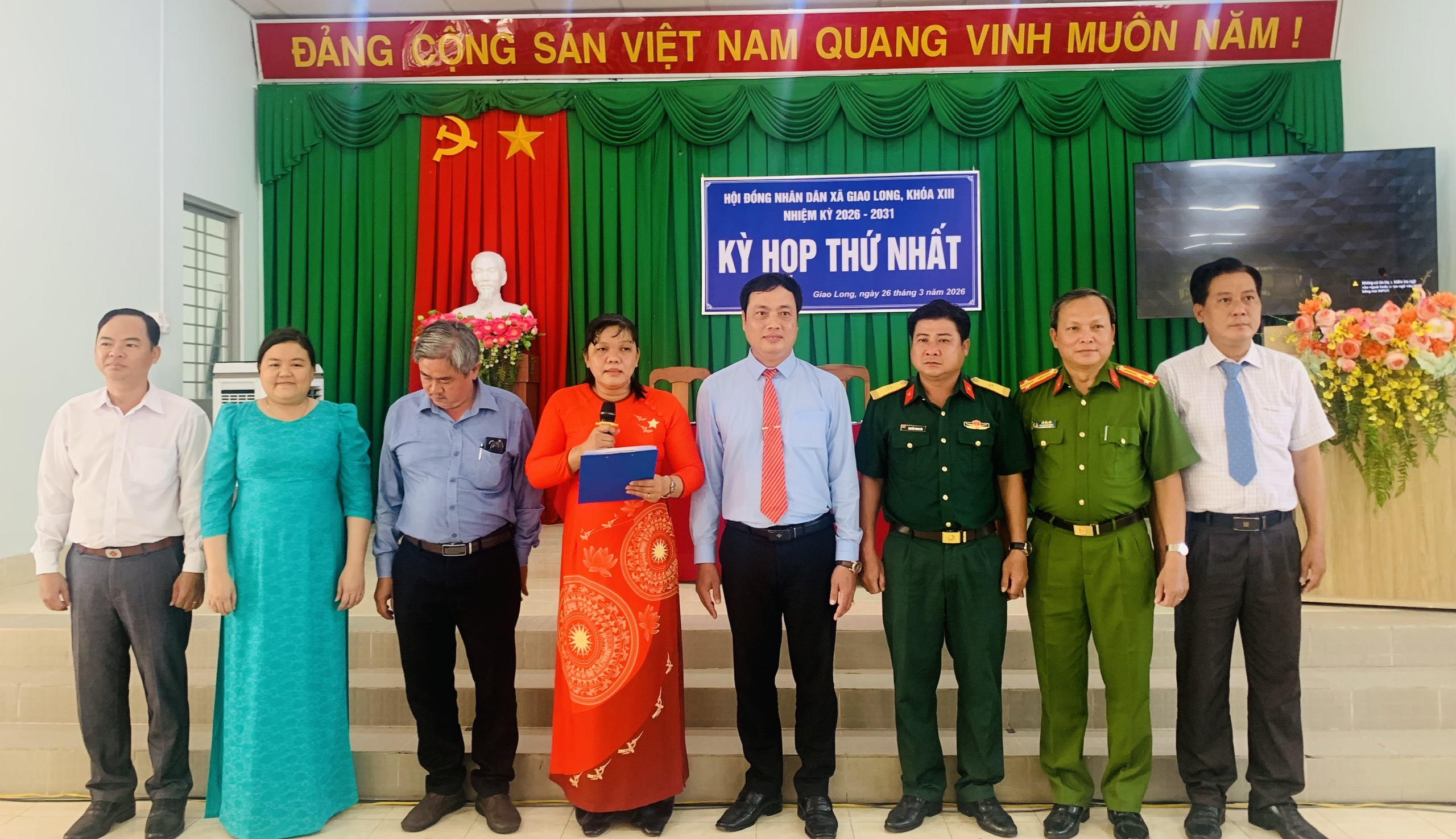 Hội đồng nhân dân xã Giao Long tổ chức Kỳ họp thứ nhất khóa XIII, nhiệm kỳ 2026–2031